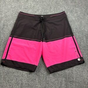 BILLABONG Men’s Platinum Recycler PX2 Pink/Maroon Swim Trunks Shorts size: 36